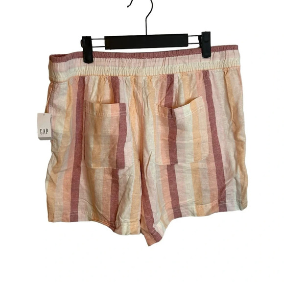 NWT GAP STRIPED LINEN SHORTS - Picture 2 of 5